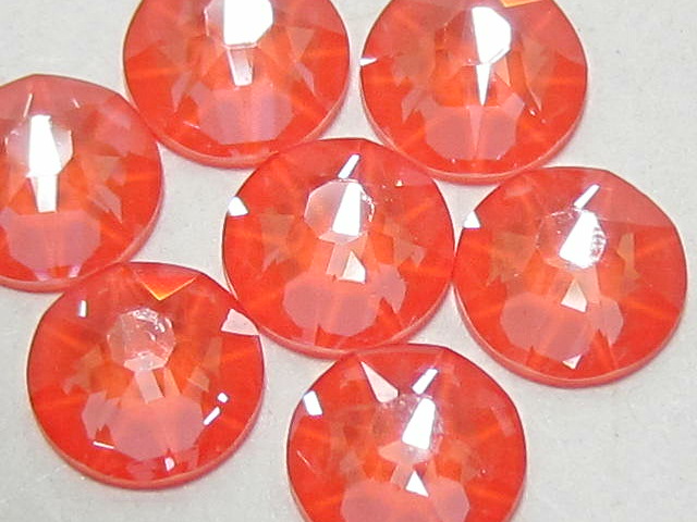 72 pcs. 20ss ORANGE IGNITE STAR BRIGHT FLATBACK Rhinestones